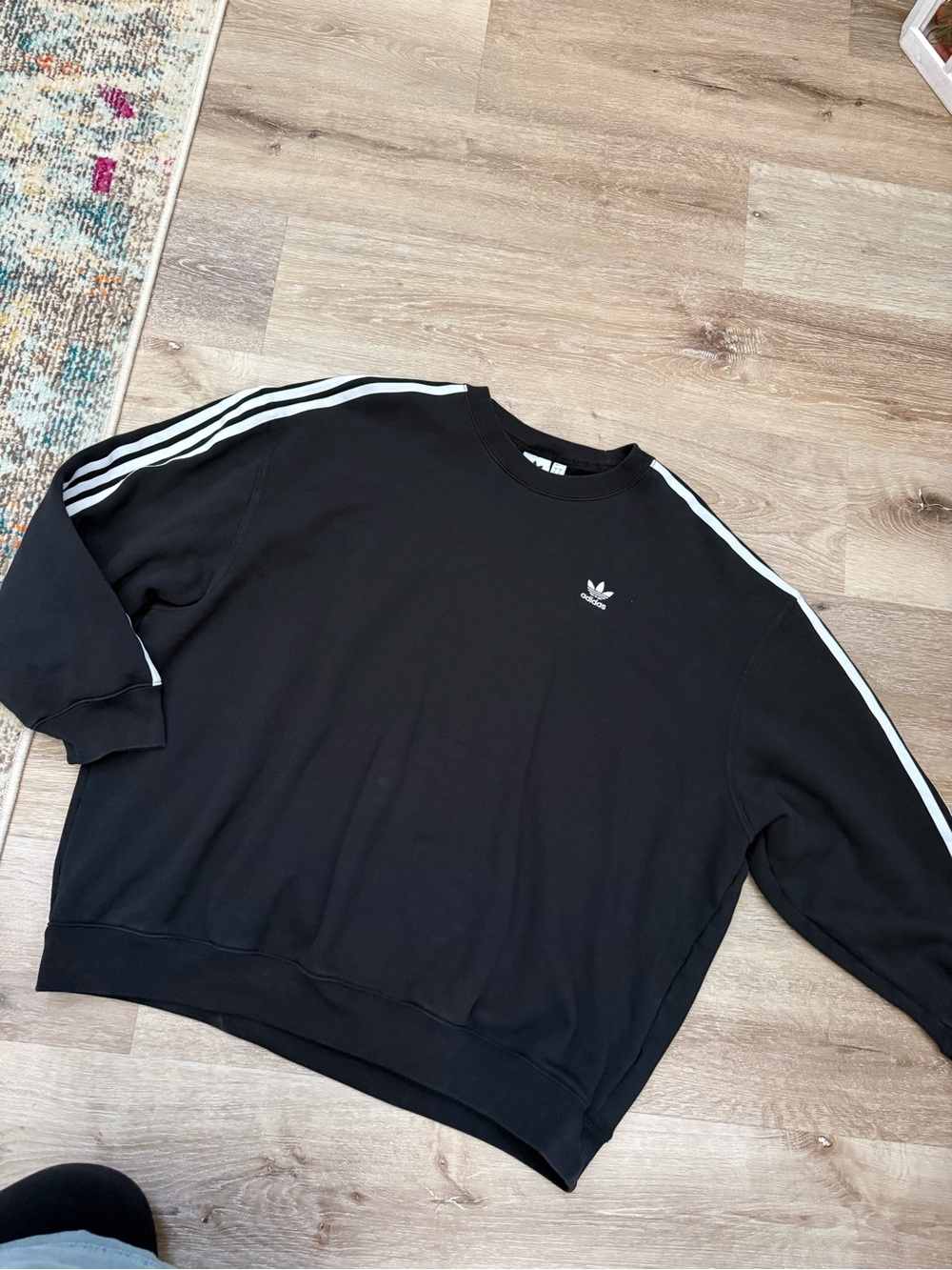 Adidas Black Trefoil Crewneck Sweatshirt